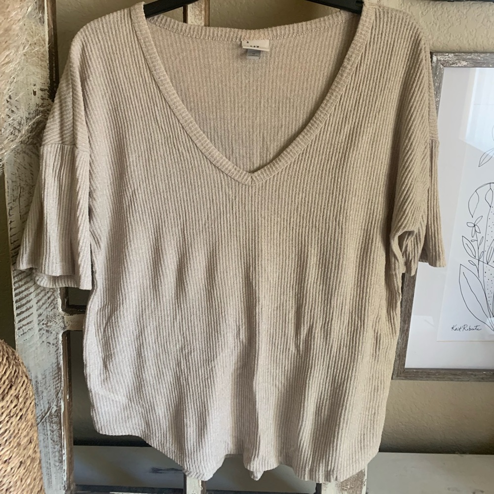 A New Day Oversized Knit 3-Quarter Swearer Size M